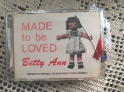 MADE TO BE LOVED BETTY ANN DOLL MAKING KIT, FABRIC, LACE, RICRAC ETC..